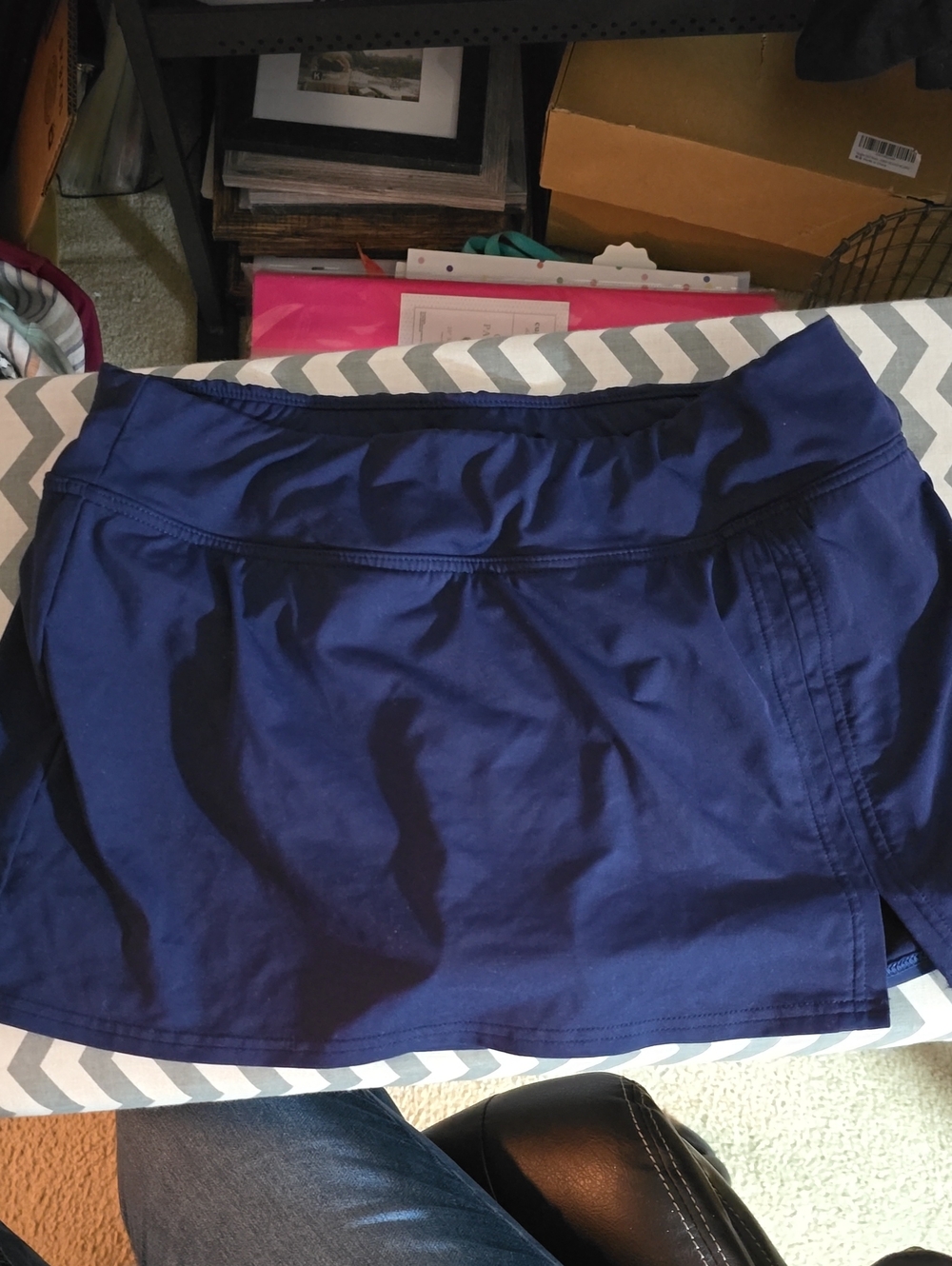 Lands' End Navy Skirted Bathing Suit Bottom